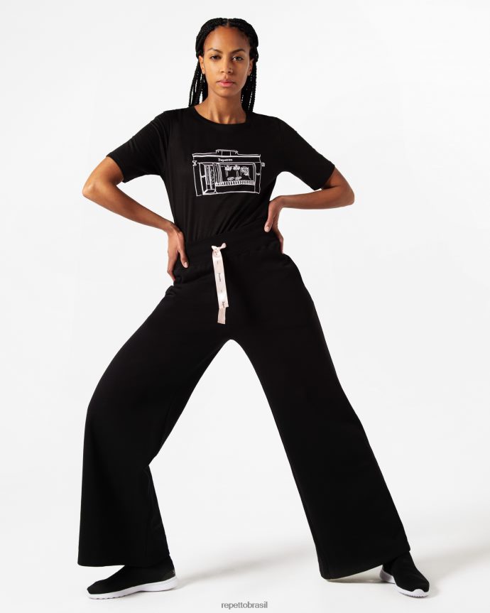roupas br Repetto mulheres camiseta boutique preto 8JZ2L8342