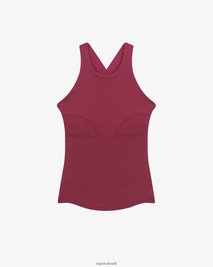 roupas br Repetto mulheres prática regata vermelho bordô 8JZ2L8319