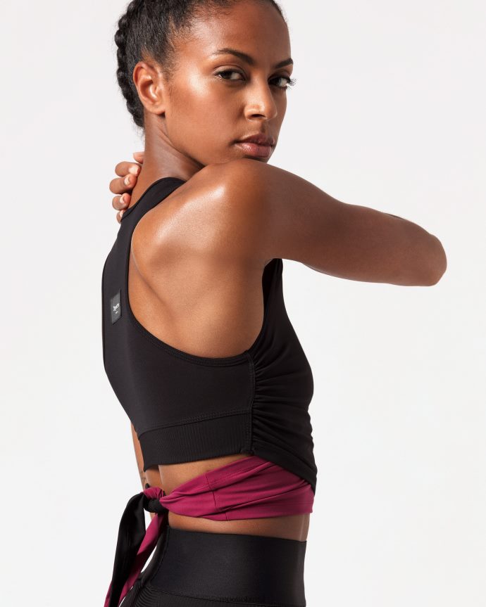 roupas br Repetto mulheres top para amarrar preto 8JZ2L8317