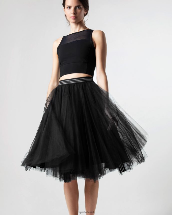 roupas br Repetto mulheres saia tutu preto 8JZ2L8391