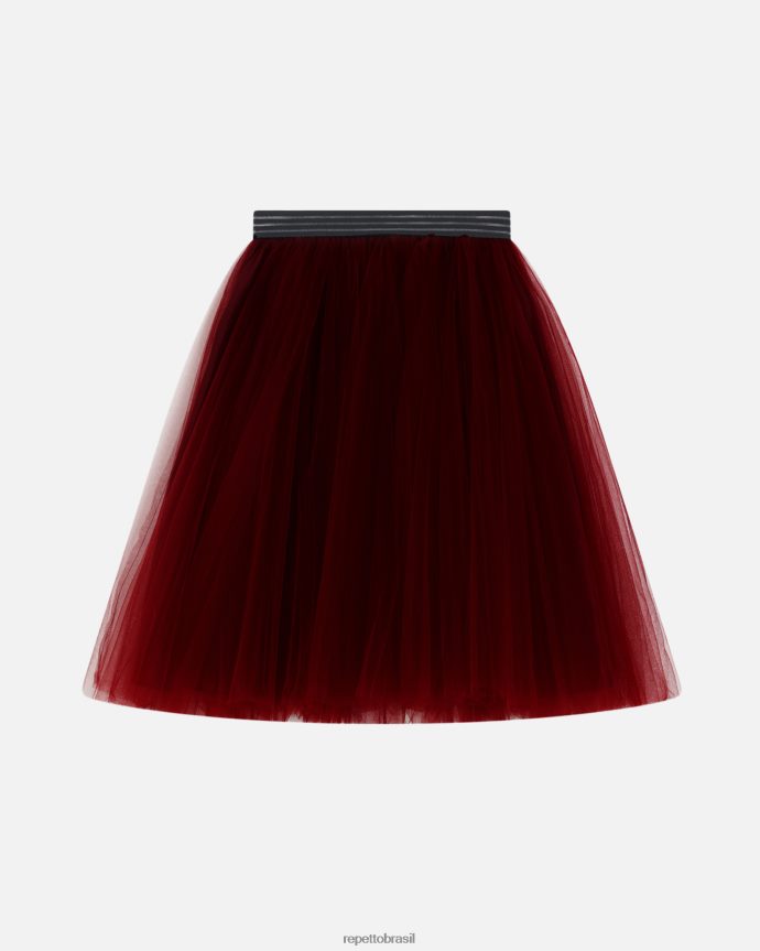 roupas br Repetto mulheres saia tutu vermelho bordô 8JZ2L8390