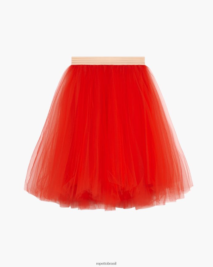 roupas br Repetto mulheres saia tutu vermelho flamejante 8JZ2L8384