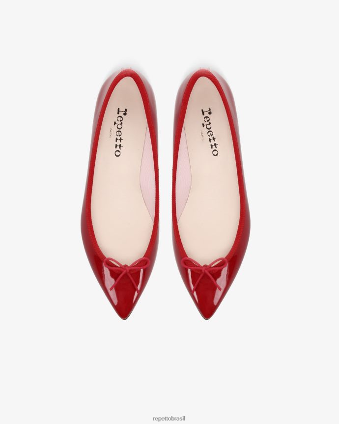 calçados br Repetto mulheres bailarina brigitte bico fino vermelho flamejante 8JZ2L859