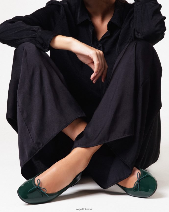 calçados br Repetto mulheres bailarinas cendrilon verde profundo da floresta 8JZ2L8134