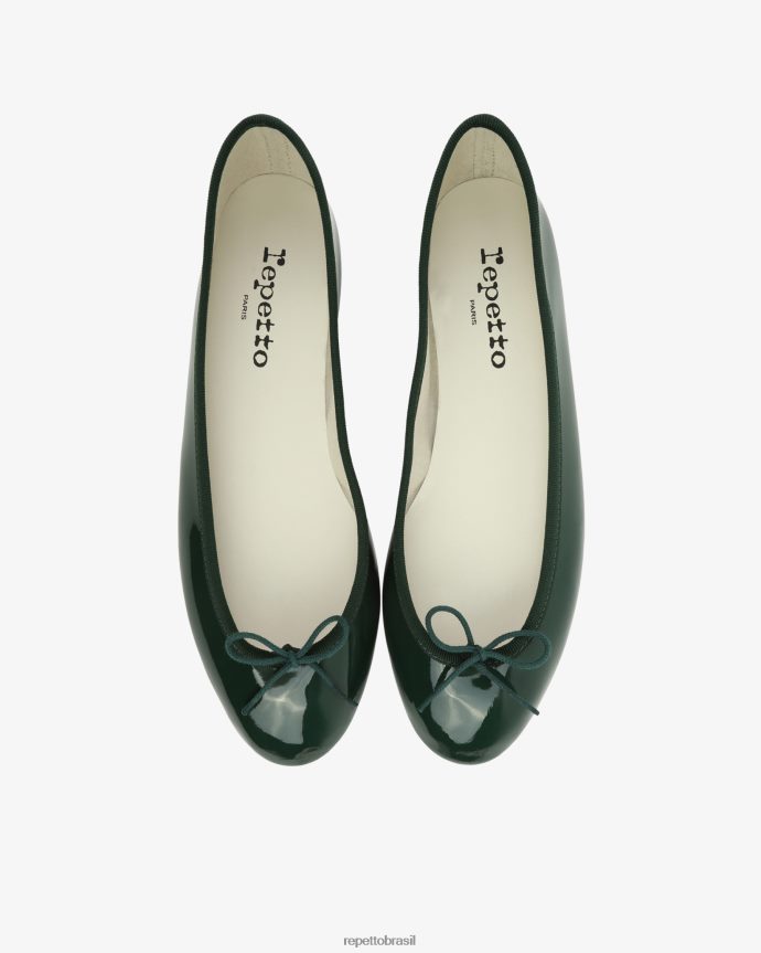 calçados br Repetto mulheres bailarinas cendrilon verde profundo da floresta 8JZ2L8134