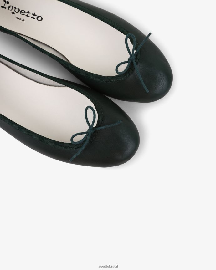 calçados br Repetto mulheres bailarinas cendrilon verde profundo da floresta 8JZ2L8135