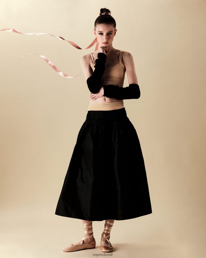 calçados br Repetto mulheres bailarinas sophia - cetim caxemira bege 8JZ2L821