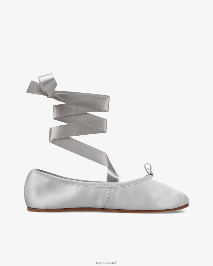 calçados br Repetto mulheres bailarinas sophia - cetim cinza pérola 8JZ2L870