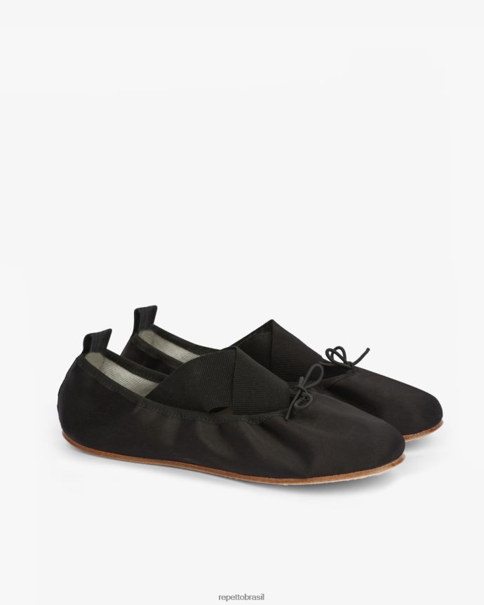 calçados br Repetto mulheres gianna bailarinas - cetim preto 8JZ2L819