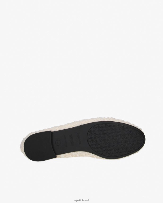 calçados br Repetto mulheres lilouh bailarinas - shearling coco branco 8JZ2L840