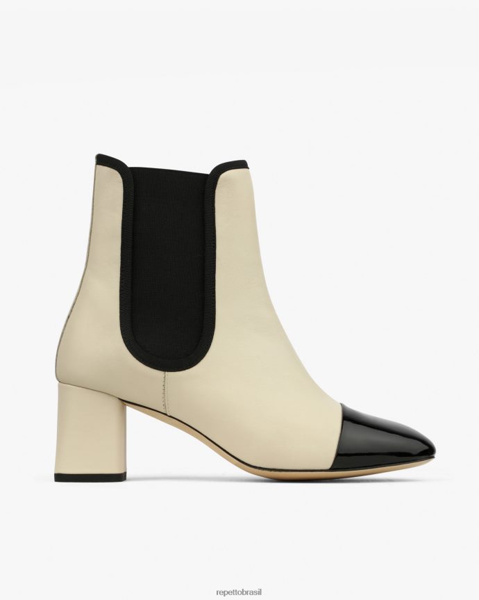 calçados br Repetto mulheres bota melissa cisne bege e preto 8JZ2L8193