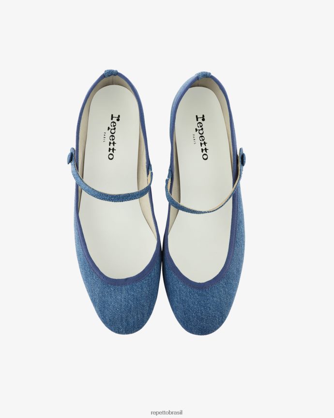 calçados br Repetto mulheres rosa mary janes Everest azul 8JZ2L8173