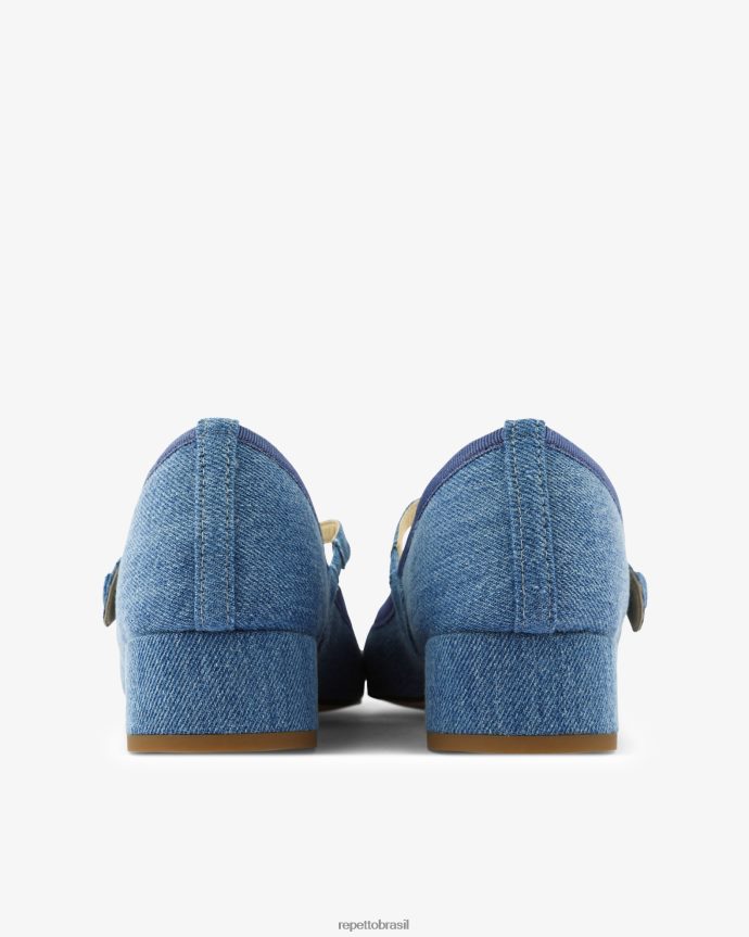 calçados br Repetto mulheres rosa mary janes Everest azul 8JZ2L8173