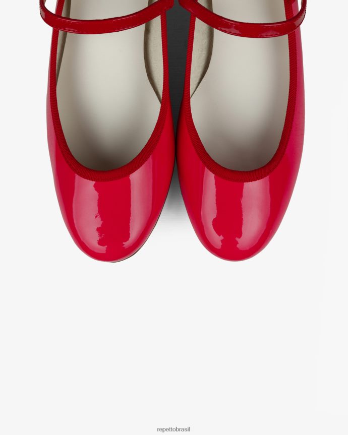 calçados br Repetto mulheres rosa mary janes rosa framboesa e vermelho flamejante 8JZ2L8166