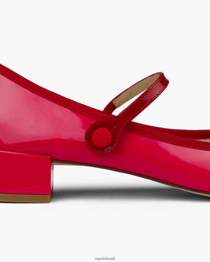 calçados br Repetto mulheres rosa mary janes rosa framboesa e vermelho flamejante 8JZ2L8166