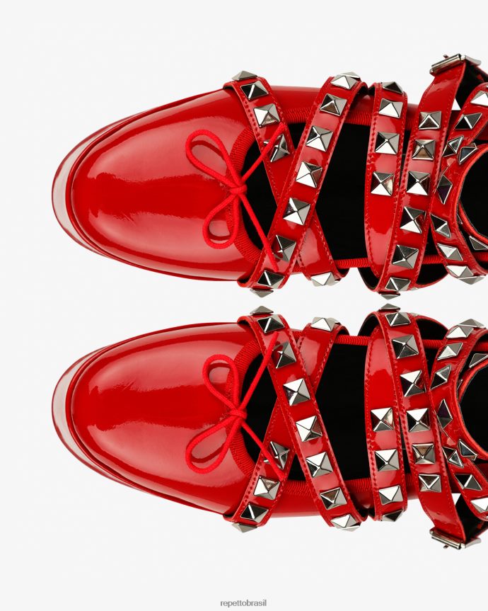 calçados br Repetto mulheres x noir kei ninomiya - plataforma mary janes com tira no tornozelo vermelho flamejante 8JZ2L8180