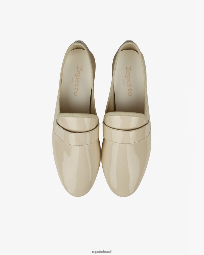 calçados br Repetto mulheres mocassins michael - veganos cisne bege 8JZ2L8219
