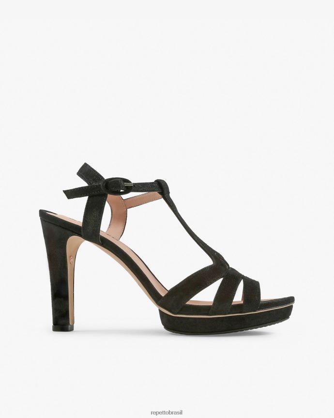 calçados br Repetto mulheres sandálias de biquíni carbono preto 8JZ2L8244