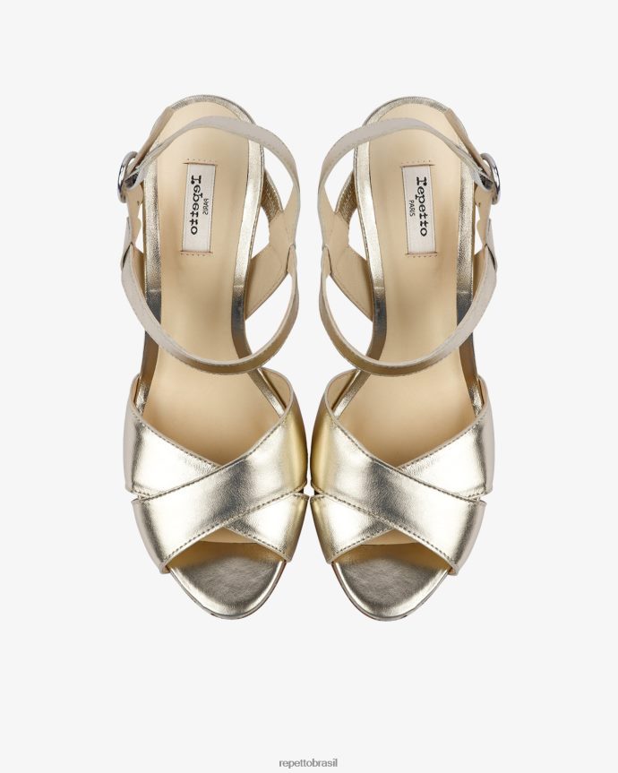 calçados br Repetto mulheres sandálias timi Luz Dourada 8JZ2L8238