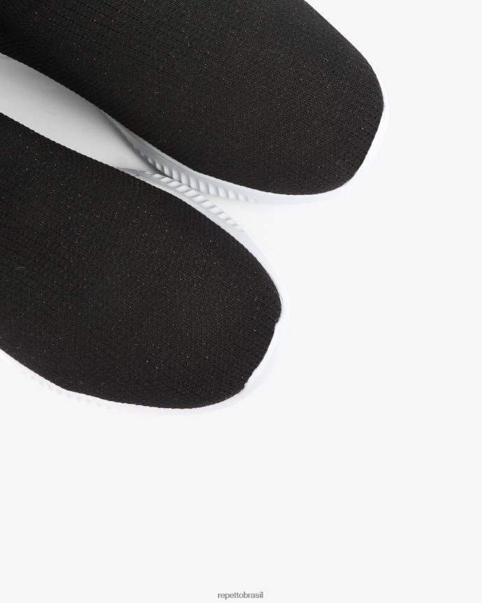 calçados br Repetto mulheres Tênis de aquecimento alto 3d preto 8JZ2L8259