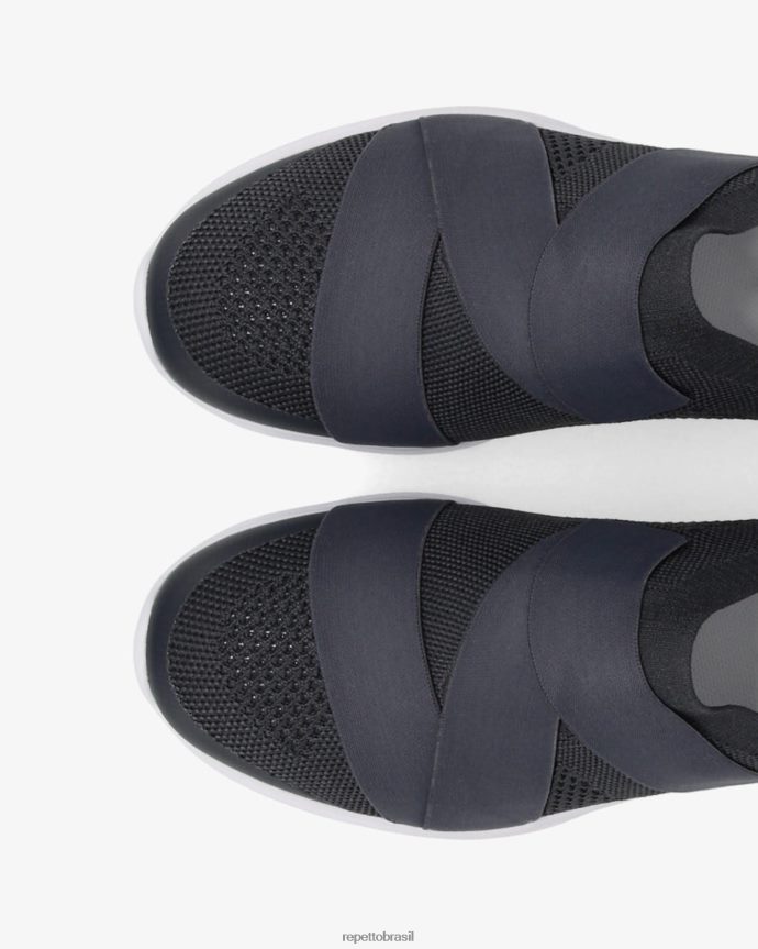 calçados br Repetto mulheres tênis de dança ruban cinza antracite 8JZ2L8251