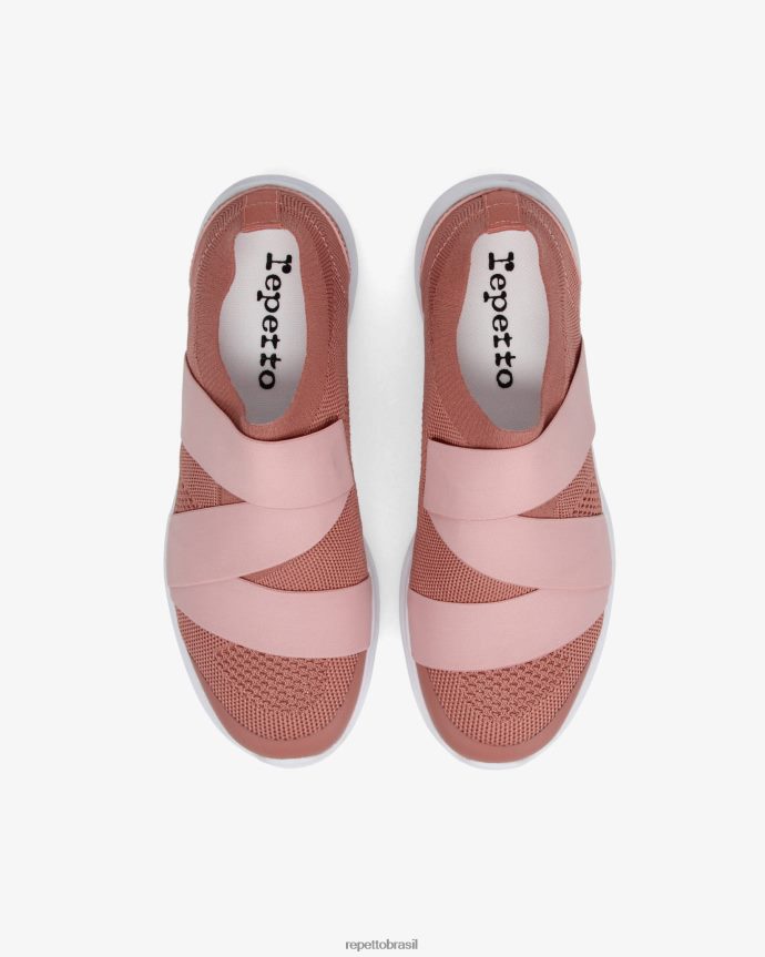 calçados br Repetto mulheres tênis de dança ruban laranja terracota 8JZ2L8250