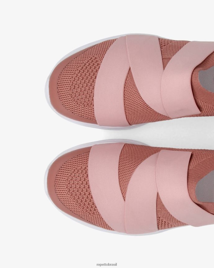 calçados br Repetto mulheres tênis de dança ruban laranja terracota 8JZ2L8250