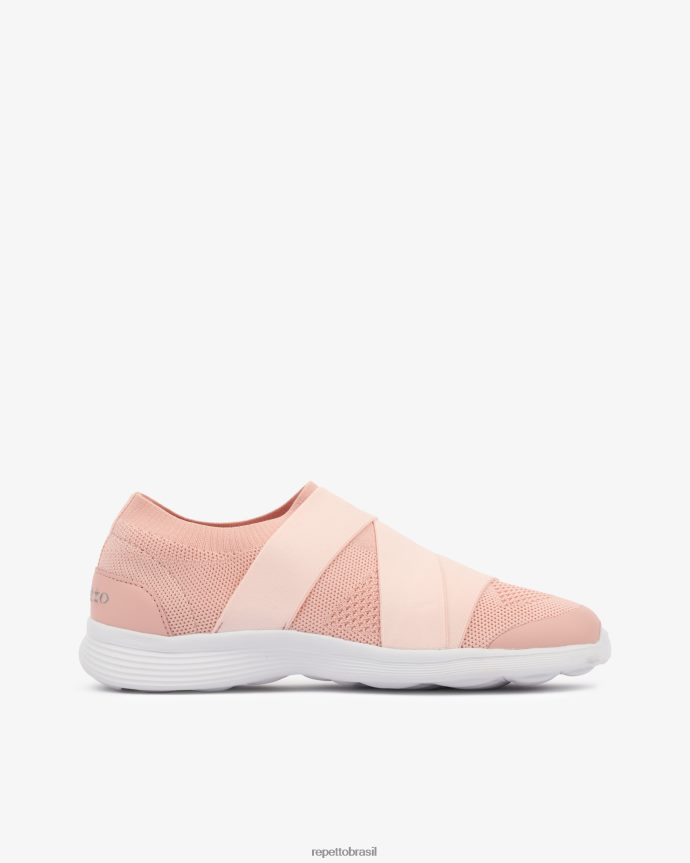 calçados br Repetto mulheres tênis de dança ruban pétala rosa 8JZ2L8249